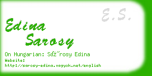 edina sarosy business card